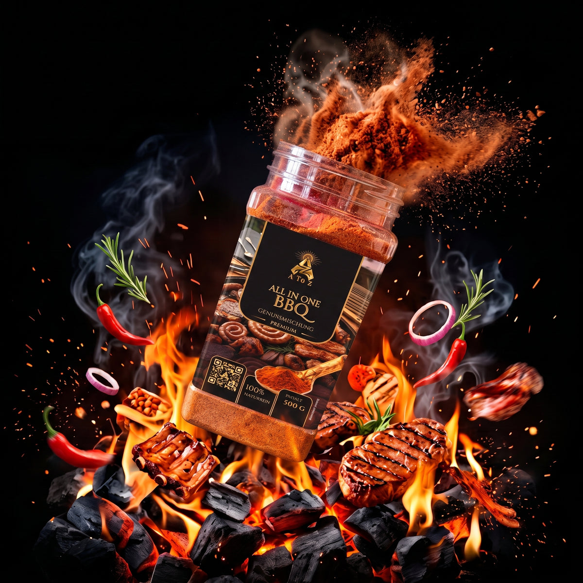 A To Z 6er Set Geschenk für alle gesellschaftlichen Anlässe | Für Kochen, Grillen & Backen | 100% naturrein, Halal
