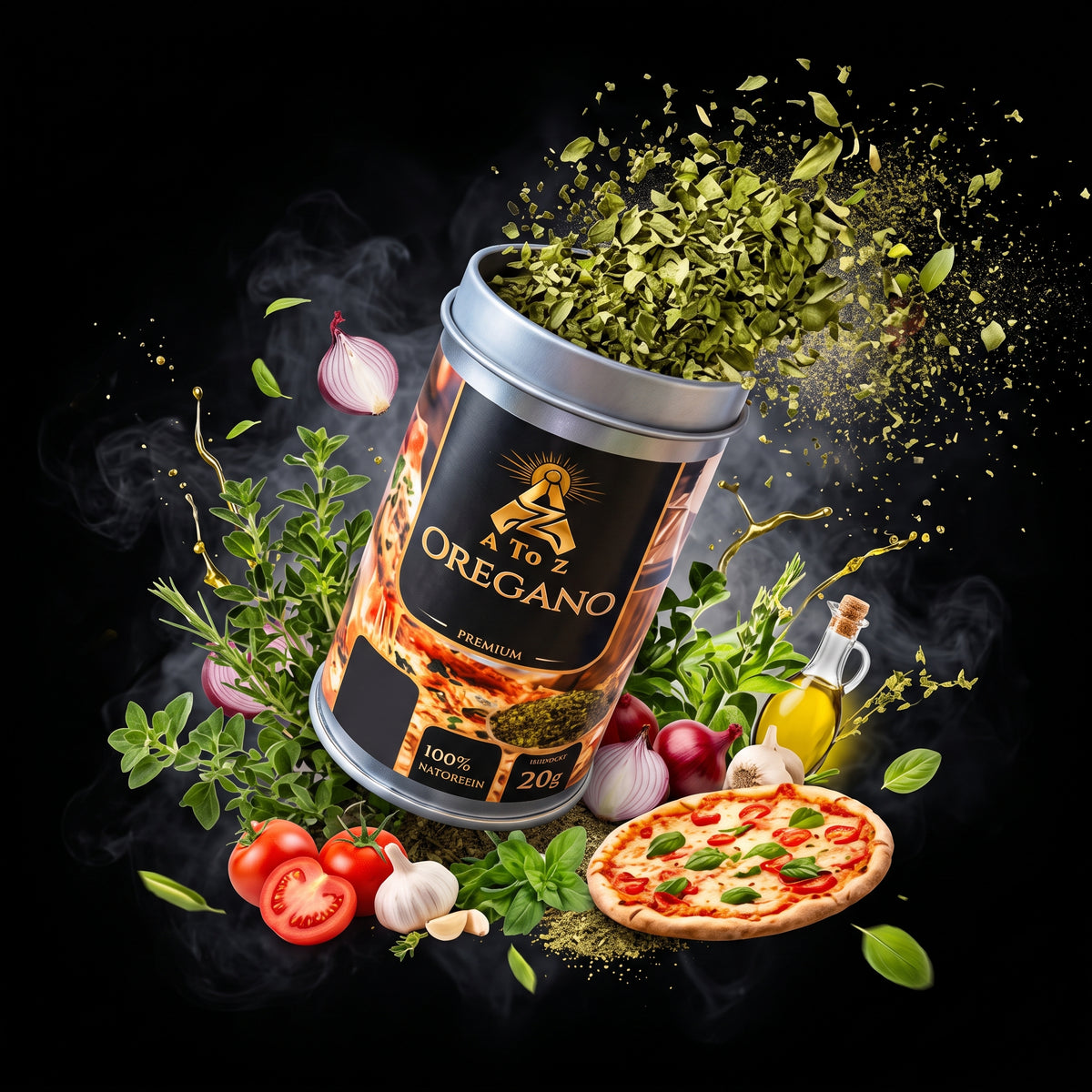A To Z Oregano gerebelt Premium 20g | Für Pizza, Pasta & mediterrane Gerichte | 100% rein, Halal