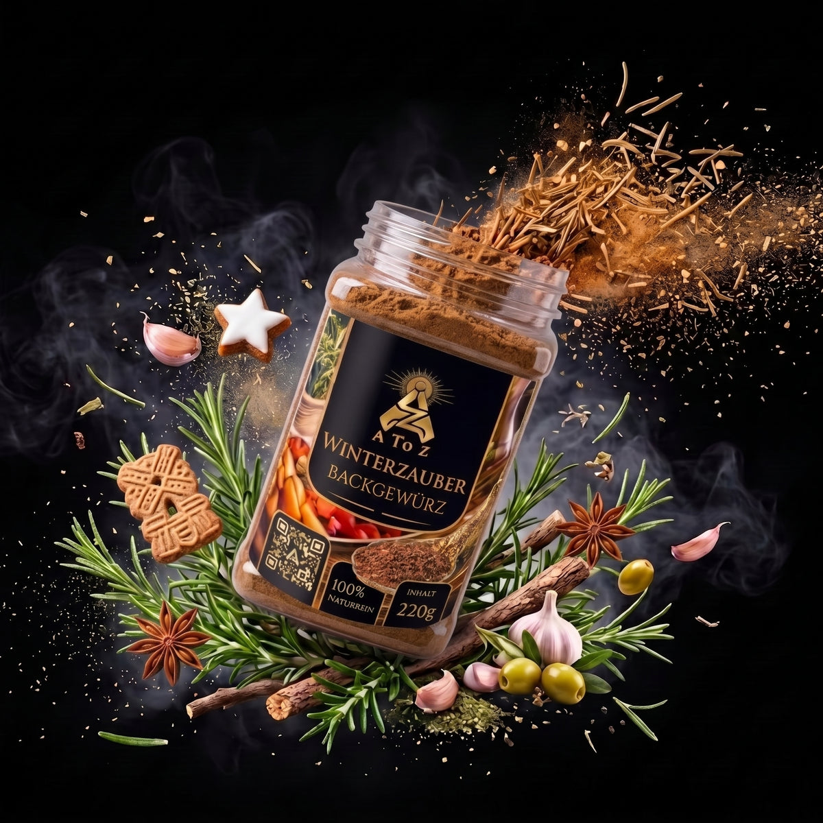 A To Z 6er Set Geschenk für alle gesellschaftlichen Anlässe | Für Kochen, Grillen & Backen | 100% naturrein, Halal
